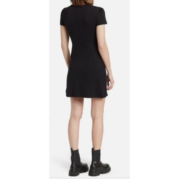 Abound Short Sleeve Cutout Tie Front Mini Dress Black NWT Size XL - Picture 2 of 8